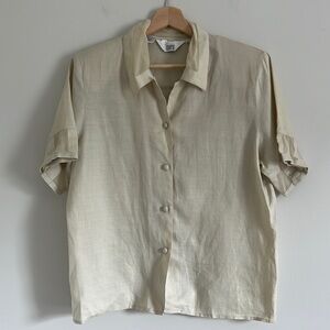 Vintage Linen Button Front shirt by Ishyu